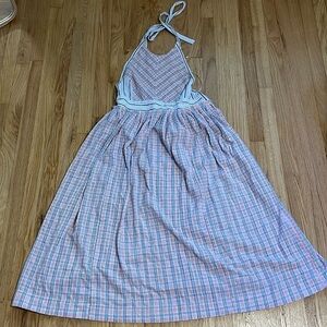 Free People Color Theory Plaid Midi Dress Sz S